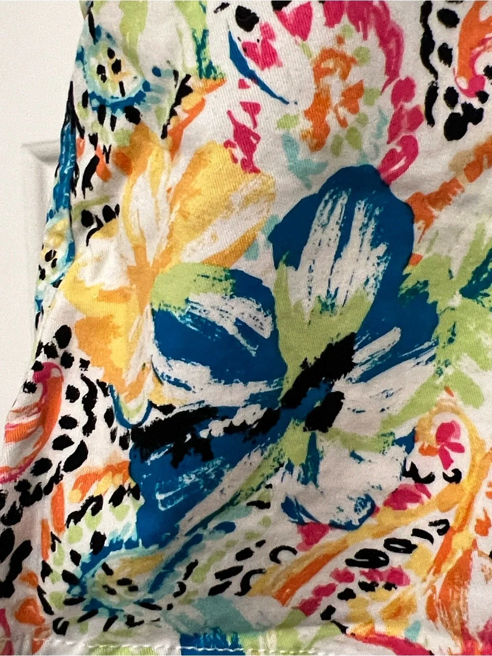 Christopher & Banks White Multicolor Floral Paisley Petite Skort - Picture 8 of 14
